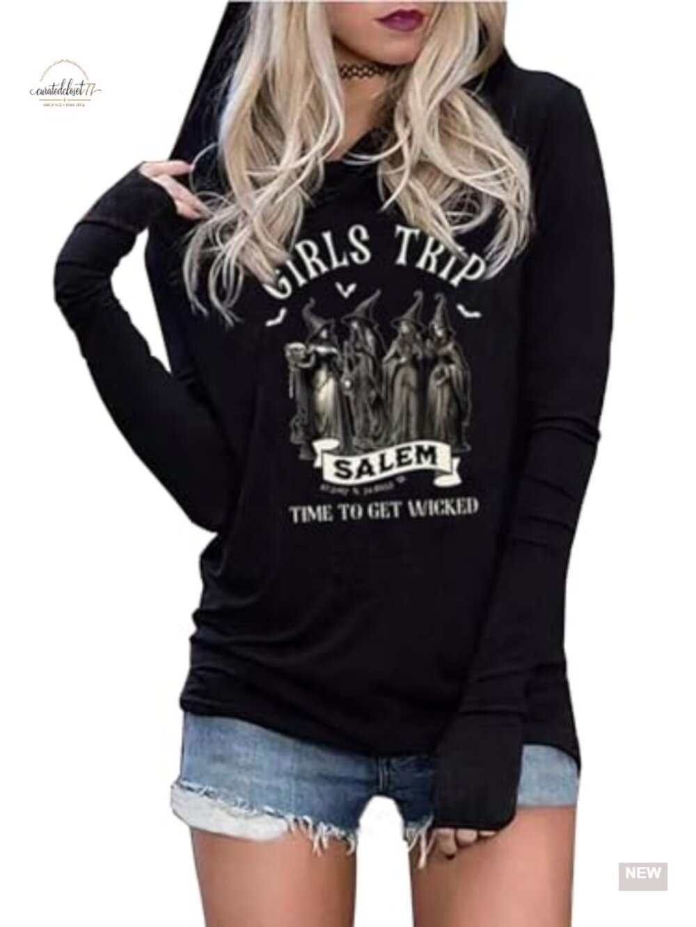 Sanderson Sisters Hocus Pocus Hoodie Long Sleeve Pullover Top